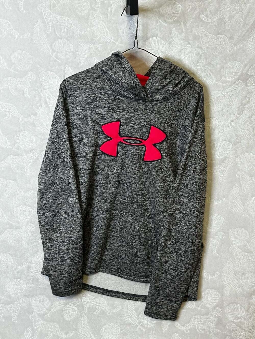 Under Armour ColdGear Loose Hoodie Gray Pink Size Large